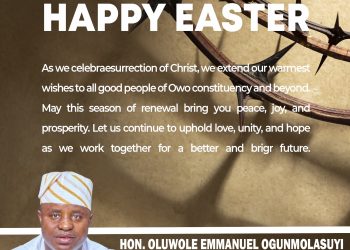 EASTER: ONDO HOUSE LEADER, OGUNMOLASUYI CONGRATULES CHRISTAINS, URGES THEM TO SPREAD LOVE | TheCity