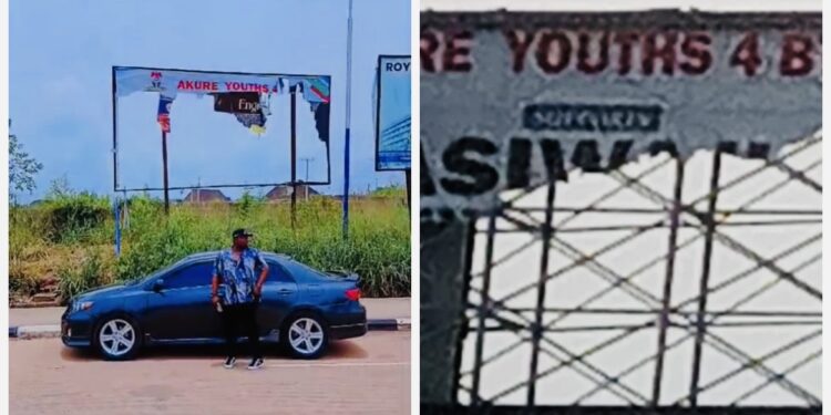 Akure Youth Group Condemns Billboard Vandalism, Warns of Legal Action | TheCity