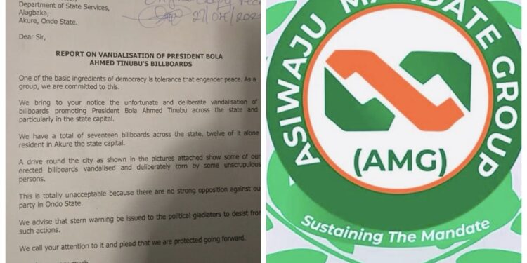 Support Group Raises Alarm Over Vandalisation of Tinubu Billboards in Ondo, Petitions Security Agents | TheCity