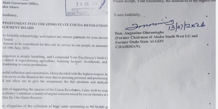 Ex-ALGON Chairman Declines Ondo Cocoa Board Appointment, Alleges Illegal Levies on Farmers | TheCity